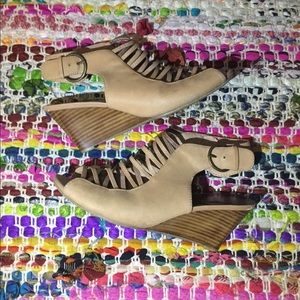 Coach nude wedge sandal. Unbelievably comfortable!